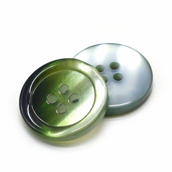 15-25mm Round Gradient Color Four-Hole Pearlized Resin Buttons for Sweaters Coats 40pcs - Image 6