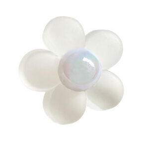 17/22/25mm Translucent/Clear Resin Flower Buttons with Shanks 50pcs