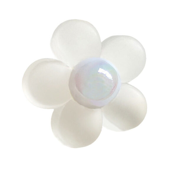 17/22/25mm Translucent/Clear Resin Flower Buttons with Shanks 50pcs
