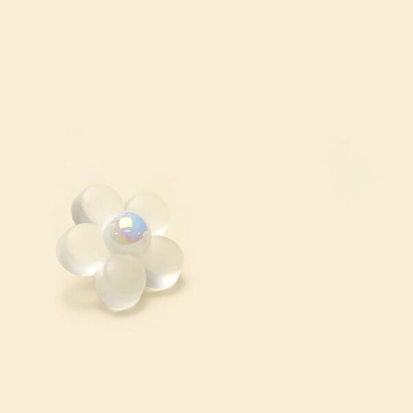 17/22/25mm Translucent/Clear Resin Flower Buttons with Shanks 50pcs - Image 4