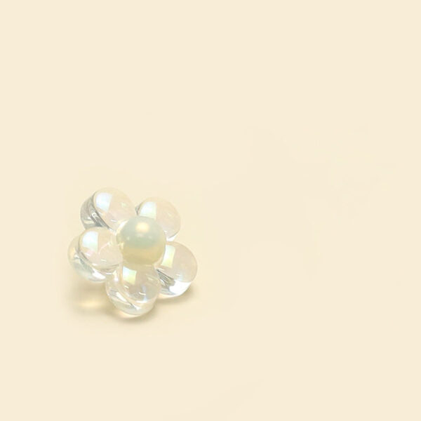 17/22/25mm Translucent/Clear Resin Flower Buttons with Shanks 50pcs - Image 5