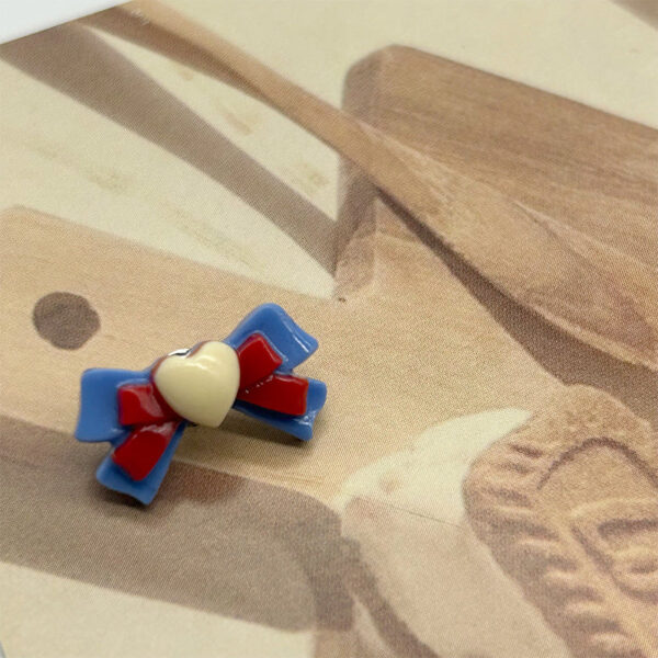 18mm Yellow and Blue Cartoon Bow Resin Buttons with Metal Shanks 50pcs - Image 5