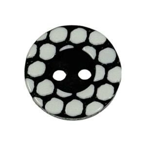 13mm Round Polka Dot Black and White Two-Hole Resin Buttons for Shirts 50pcs