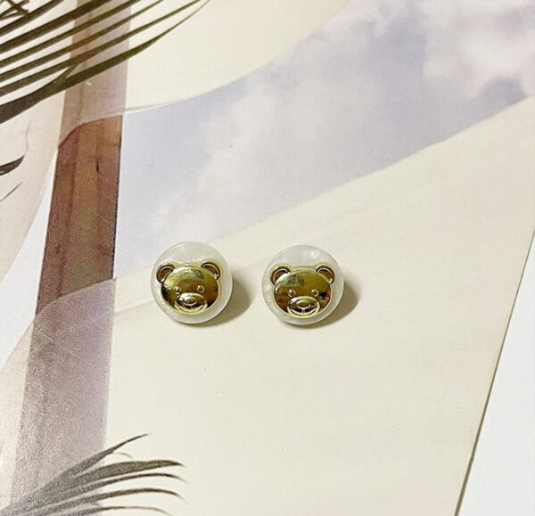 11mm Round Resin Golden Metal Bear Buttons for Shirts 30pcs - Image 3