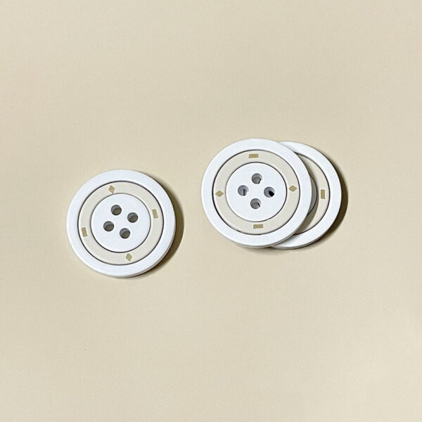 17.5/25mm Round Four-Hole Metal Buttons Black,White Khaki for Coats 50pcs - Image 4