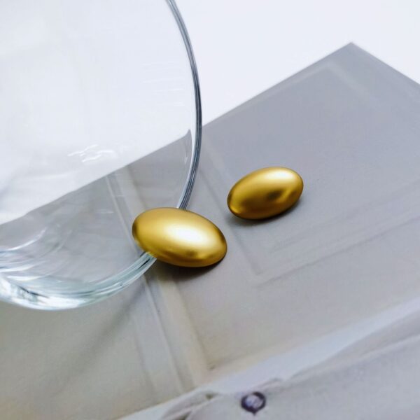 18/22.5mm Golden and Silver Metal Smooth Oval Buttons with Shanks 20pcs - Image 5