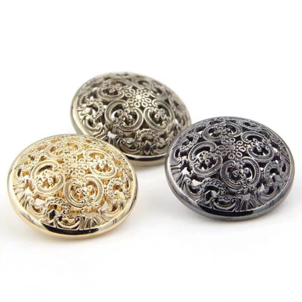 15-28mm Palace-Style Vintage Metal Hollow Shank Buttons for Coats 20pcs - Image 4