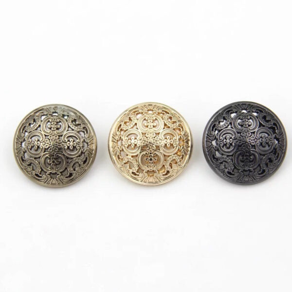 15-28mm Palace-Style Vintage Metal Hollow Shank Buttons for Coats 20pcs - Image 3