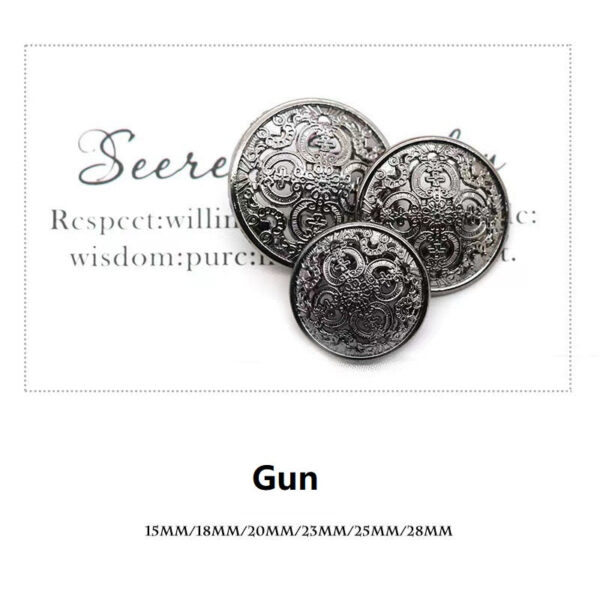 15-28mm Palace-Style Vintage Metal Hollow Shank Buttons for Coats 20pcs - Image 9