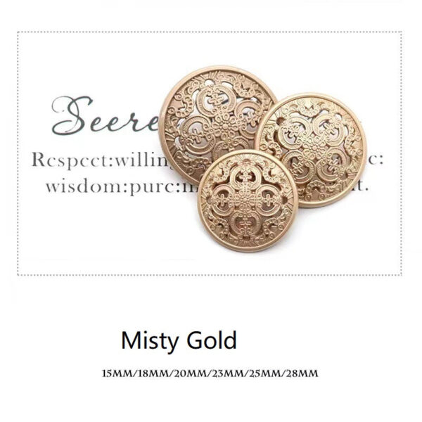 15-28mm Palace-Style Vintage Metal Hollow Shank Buttons for Coats 20pcs - Image 10