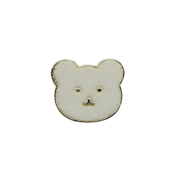 23mm Teddy Bear Flannelette-Faced Metal Buttons with Shanks for Coats 12PCS