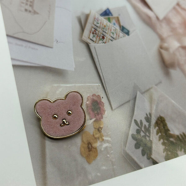 23mm Teddy Bear Flannelette-Faced Metal Buttons with Shanks for Coats 12PCS - Image 5
