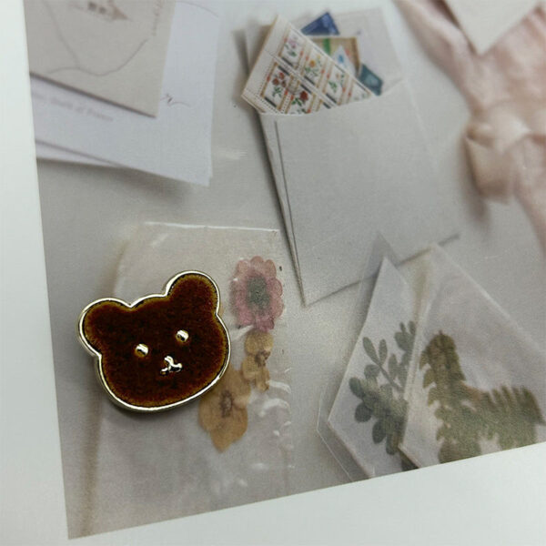 23mm Teddy Bear Flannelette-Faced Metal Buttons with Shanks for Coats 12PCS - Image 8