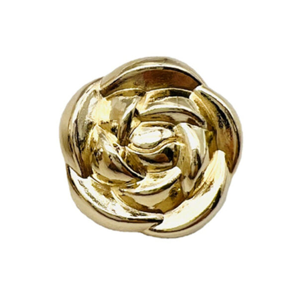 10-25mm Fashionable Metal Rose Buttons with Shanks Gold,Silver and Black