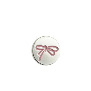 15/18/20mm Painted Bow-Knot Pattern Metal Flat Buttons with Shanks 12pcs