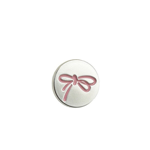 15/18/20mm Painted Bow-Knot Pattern Metal Flat Buttons with Shanks 12pcs