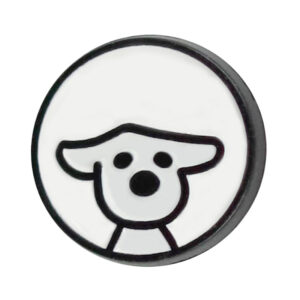 12mm Round Adorable Puppy Pattern Metal Buttons for Shirts and Knitwear 20pcs
