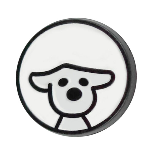 12mm Round Adorable Puppy Pattern Metal Buttons for Shirts and Knitwear 20pcs