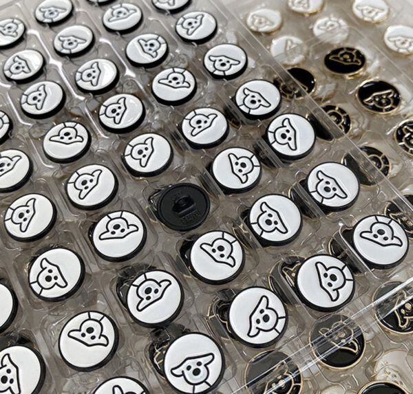 12mm Round Adorable Puppy Pattern Metal Buttons for Shirts and Knitwear 20pcs - Image 3