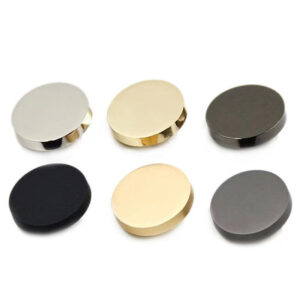 9-30mm Round Mirror-Finish Metal Flat Sewing Buttons with Shanks