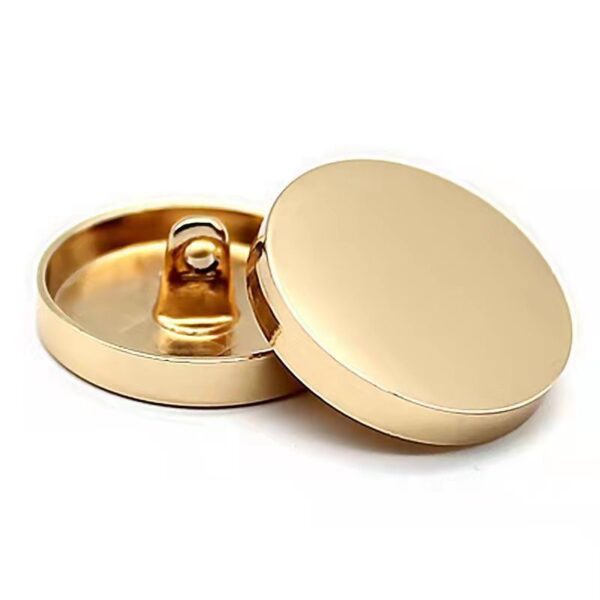 9-30mm Round Mirror-Finish Metal Flat Sewing Buttons with Shanks - Image 2