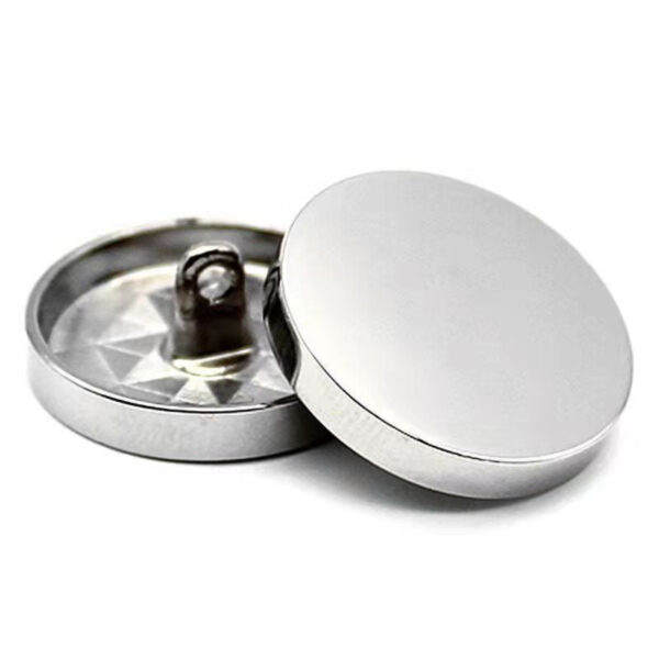 9-30mm Round Mirror-Finish Metal Flat Sewing Buttons with Shanks - Image 4