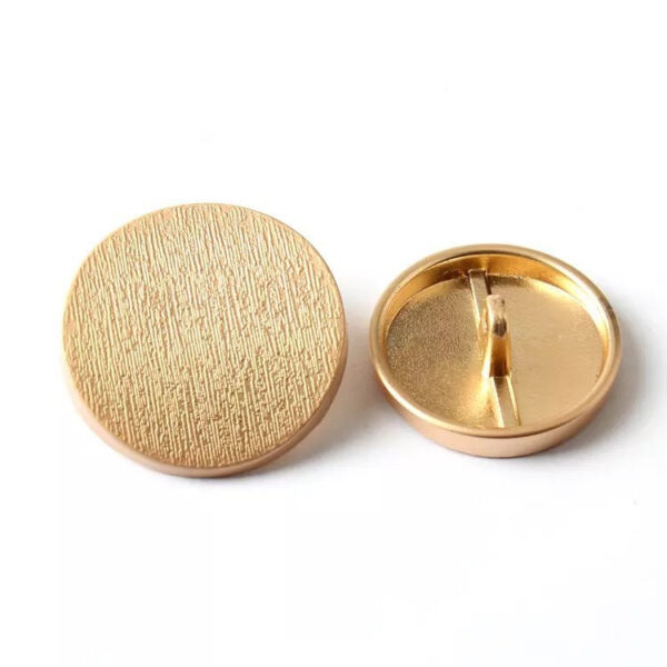 15-25mm Golden Round Frosted Curved Metal Shank Buttons for Coats Jackets 20pcs - Image 4