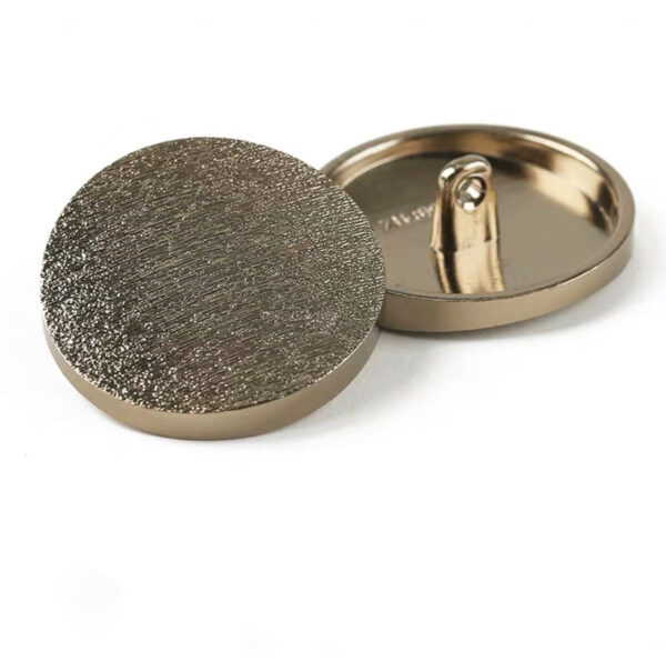 15-25mm Golden Round Frosted Curved Metal Shank Buttons for Coats Jackets 20pcs - Image 5