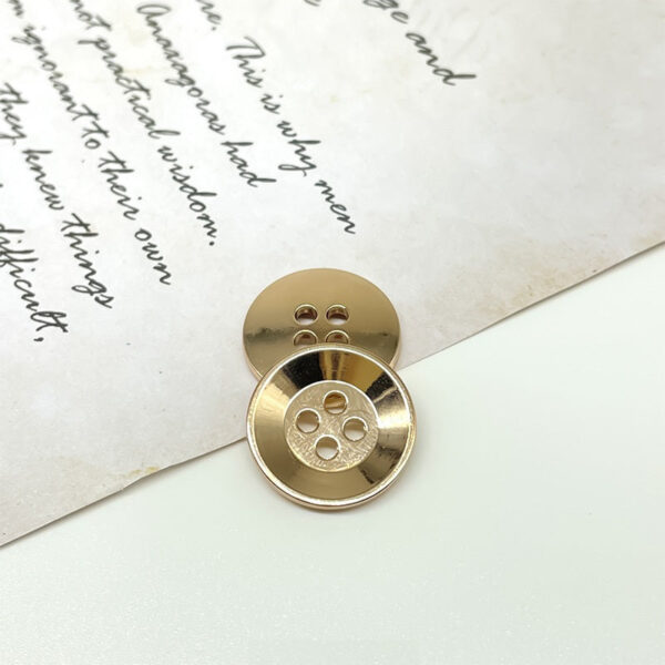 11.5-25mm Round Four-Hole Wide-Edge Metal Buttons for Shirt Cufflinks,Coats,Knitwear - Image 5