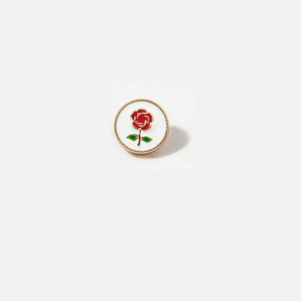 12.5mm Vintage Round White Rose Oil-Painted Metal Buttons for Shirts Sweaters 20pcs - Image 4