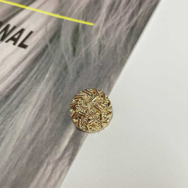 11.5-25mm Vintage Round Embossed Gold Metal Buttons with Shanks 50pcs - Image 4