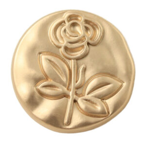 18-23mm Vintage Round Sand Gold Rose Embossed Metal Buttons with Shanks 12pcs