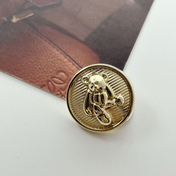 15-23mm Gold Silver 3D Teddy Bear Decorative Metal Buttons with Shanks 20pcs - Image 4