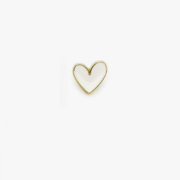 12.5mm Black White Heart-Shaped Oil-Painted Metal Buttons for Shirt Cuffs 40pcs - Image 5