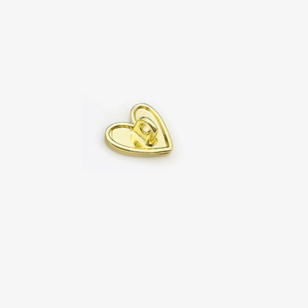 12.5mm Black White Heart-Shaped Oil-Painted Metal Buttons for Shirt Cuffs 40pcs - Image 3