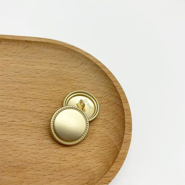 18/20/23mm Serrated Edge Matte Gold Silver Round Metal Shank Buttons for Coats 20pcs - Image 3