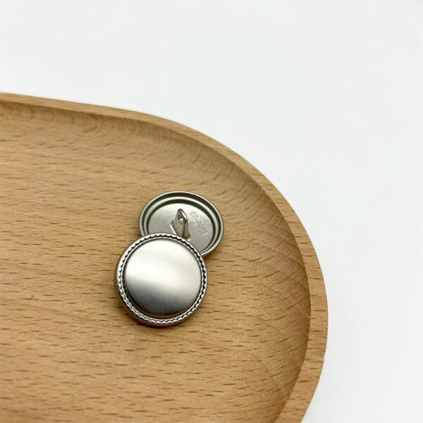 18/20/23mm Serrated Edge Matte Gold Silver Round Metal Shank Buttons for Coats 20pcs - Image 4