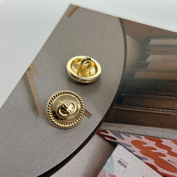 12mm Round Double D Metal Buttons with Shanks for Shirts Sweaters 30pcs - Image 2