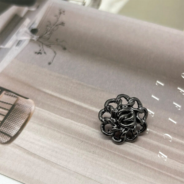 12.5-25mm Gold Silver Gun-black Vintage Hollow Floral Metal Buttons 30pcs - Image 5
