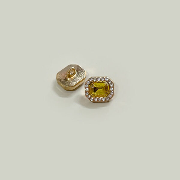 12mm Square Gemstone Diamond-Encrusted Metal Buttons for Shirt Cuffs 50 Pack - Image 6