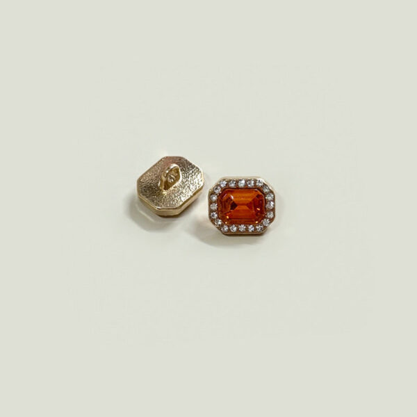 12mm Square Gemstone Diamond-Encrusted Metal Buttons for Shirt Cuffs 50 Pack - Image 10