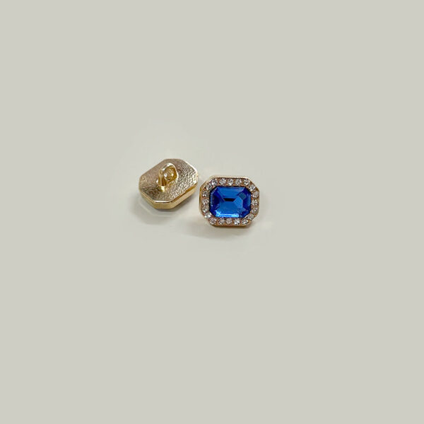 12mm Square Gemstone Diamond-Encrusted Metal Buttons for Shirt Cuffs 50 Pack - Image 13