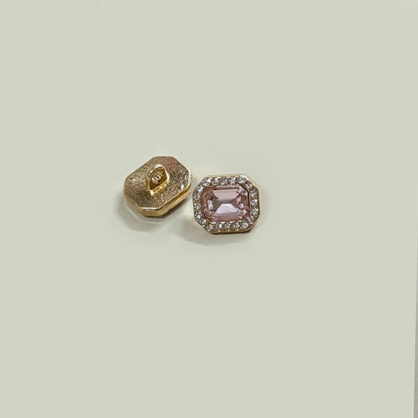12mm Square Gemstone Diamond-Encrusted Metal Buttons for Shirt Cuffs 50 Pack - Image 8