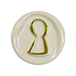 23mm Round Metal Buttons with Golden-Lined Miniature Figures and Shanks 50pcs