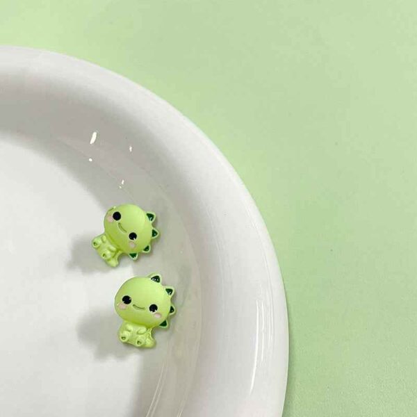 13x15mm Colorful Cartoon Dinosaur Metal Buttons with Shanks for Children's Clothing 12pcs