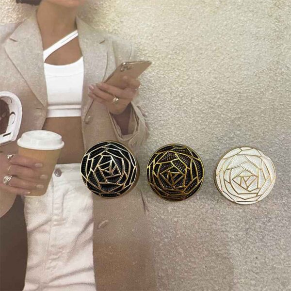18/20/23mm Flower Core Woven Floral Metal Buttons for Women's Sweaters 50pcs