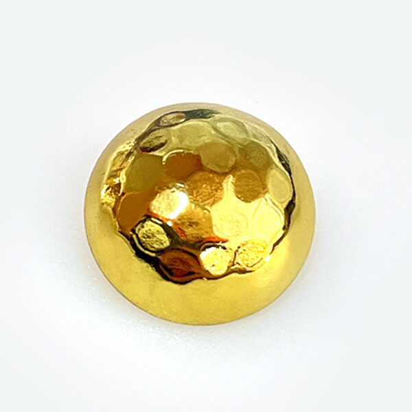 Mushroom-Shaped Gold and Silver Shiny Metal Buttons with Shanks 50pcs