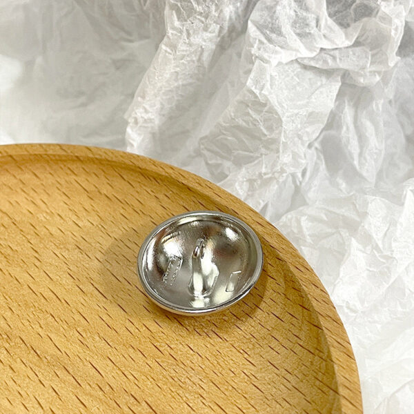 Mushroom-Shaped Gold and Silver Shiny Metal Buttons with Shanks 50pcs - Image 3