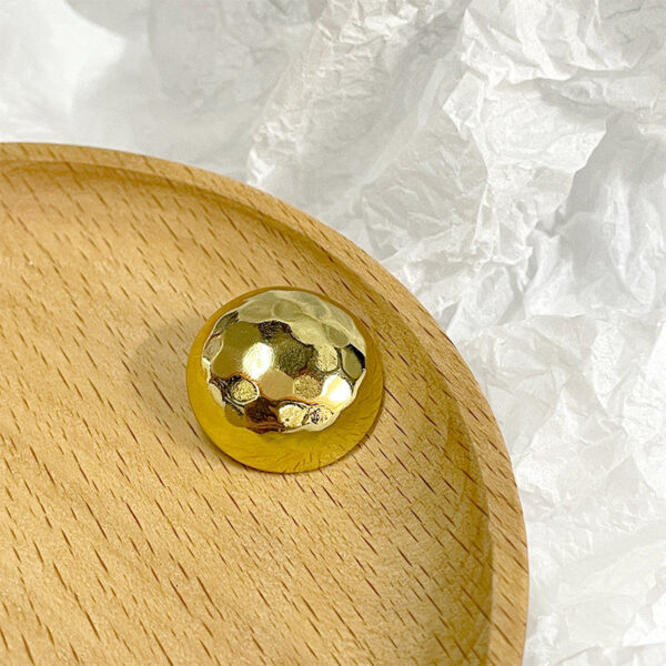 Mushroom-Shaped Gold and Silver Shiny Metal Buttons with Shanks 50pcs - Image 4