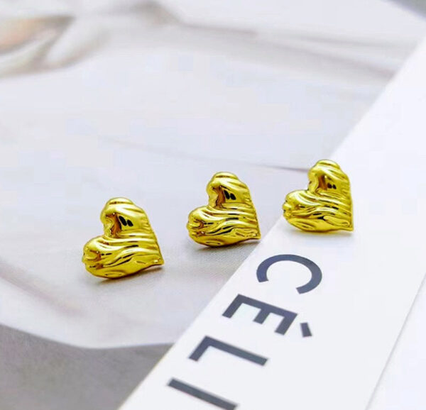 12mm Vintage Small Heart-Shaped Metal Buttons for Shirt Cufflinks 30pcs - Image 3